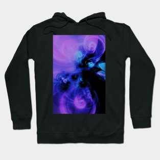 Dark Violet Smooth Swirl Abstract Digital Artwork Hoodie